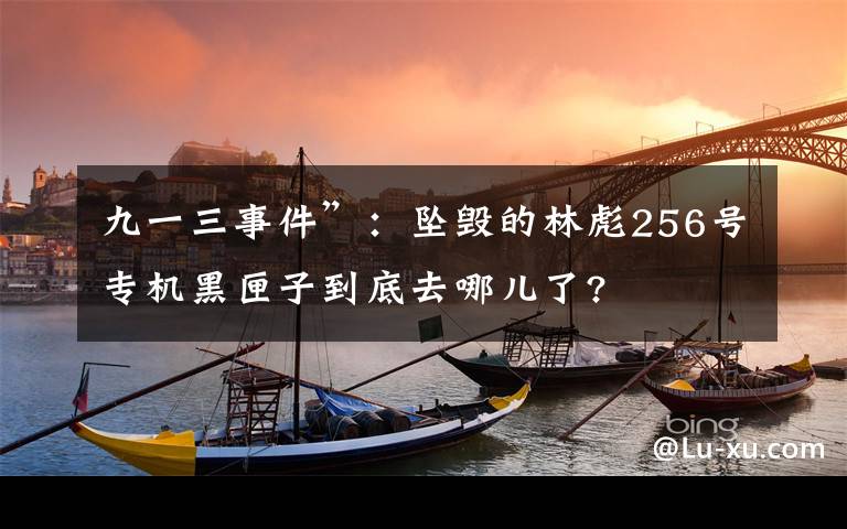 九一三事件”:坠毁的林彪256号专机黑匣子到底去哪儿了?