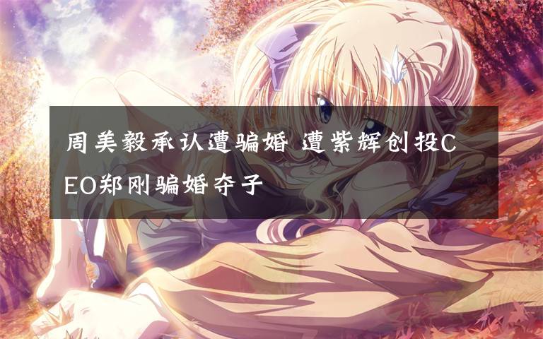 周美毅承认遭骗婚 遭紫辉创投CEO郑刚骗婚夺子