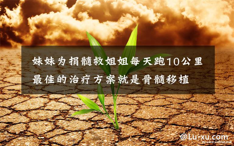 妹妹为捐髓救姐姐每天跑10公里 最佳的治疗方案就是骨髓移植