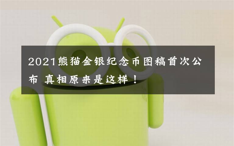 2021熊猫金银纪念币图稿首次公布 真相原来是这样!
