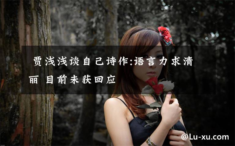  贾浅浅谈自己诗作:语言力求清丽 目前未获回应