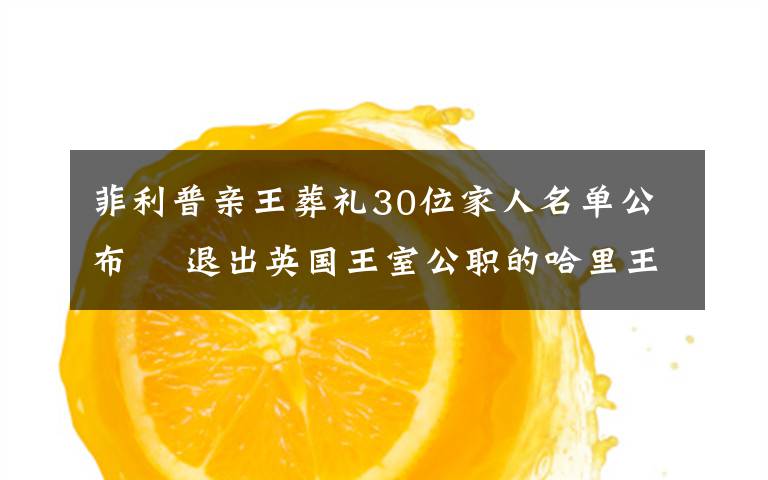 菲利普亲王葬礼30位家人名单公布  退出英国王室公职的哈里王子也已飞回英国 目前是什么情况?