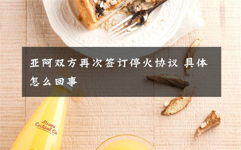 亚阿双方再次签订停火协议 具体怎么回事