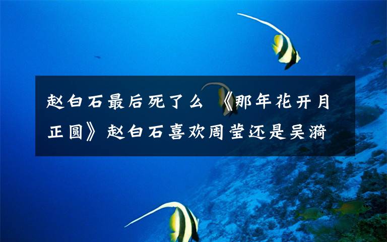 赵白石最后死了么 《那年花开月正圆》赵白石喜欢周莹还是吴漪 赵白石小说结局及分集剧情