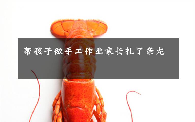 帮孩子做手工作业家长扎了条龙