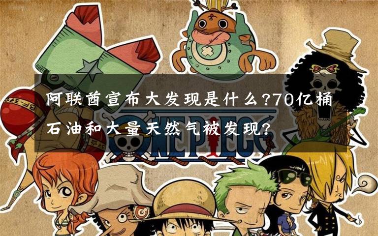 阿联酋宣布大发现是什么?70亿桶石油和大量天然气被发现?