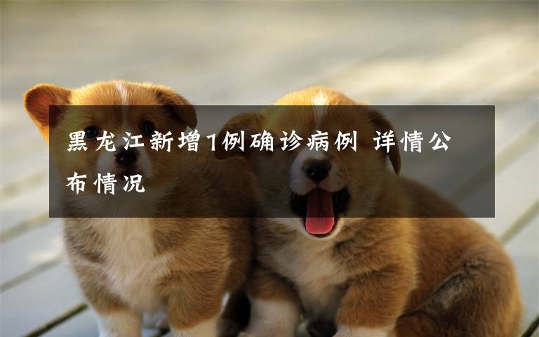 黑龙江新增1例确诊病例 详情公布情况