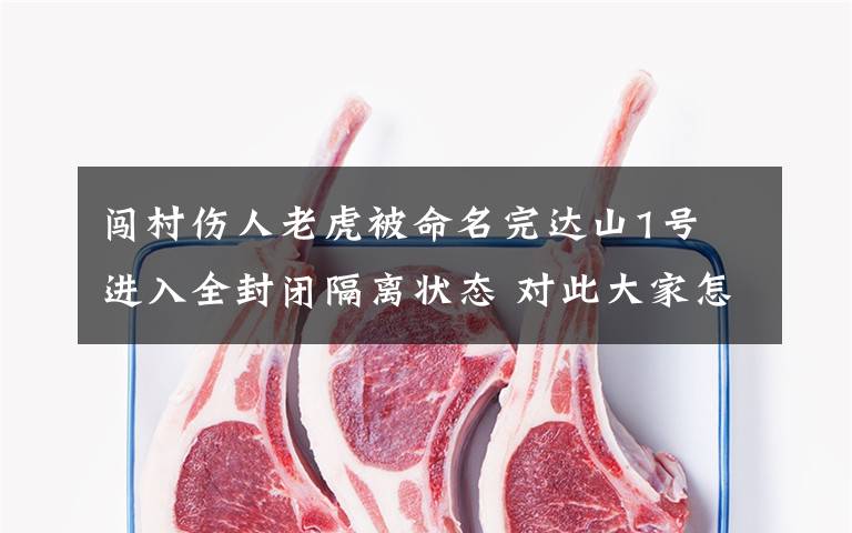 闯村伤人老虎被命名完达山1号 进入全封闭隔离状态 对此大家怎么看?