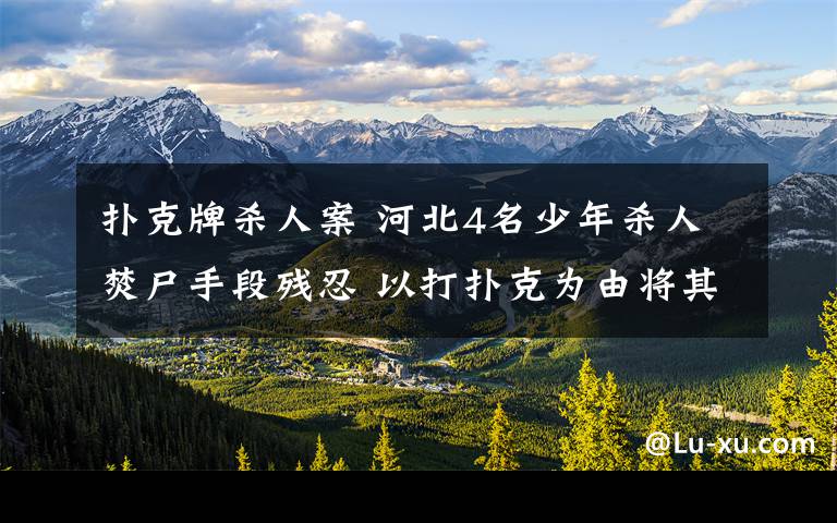 扑克牌杀人案 河北4名少年杀人焚尸手段残忍 以打扑克为由将其诱骗至天台