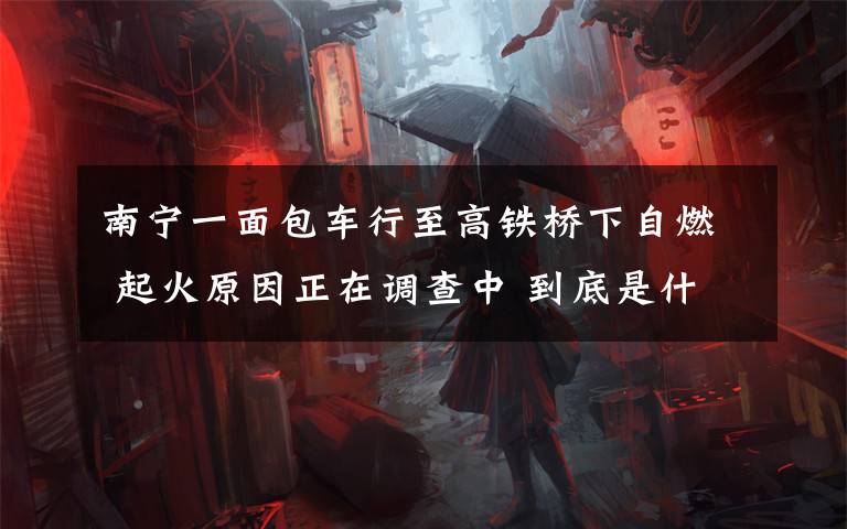 南宁一面包车行至高铁桥下自燃 起火原因正在调查中 到底是什么状况?