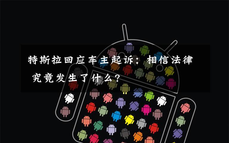 特斯拉回应车主起诉：相信法律 究竟发生了什么?