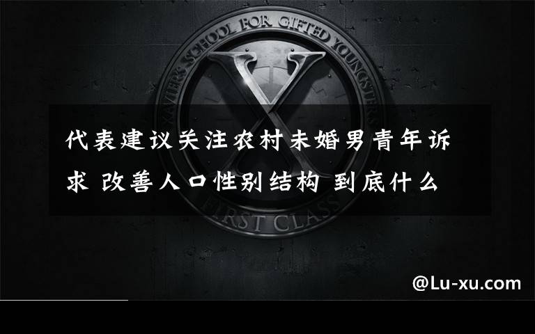 代表建议关注农村未婚男青年诉求 改善人口性别结构 到底什么情况呢?