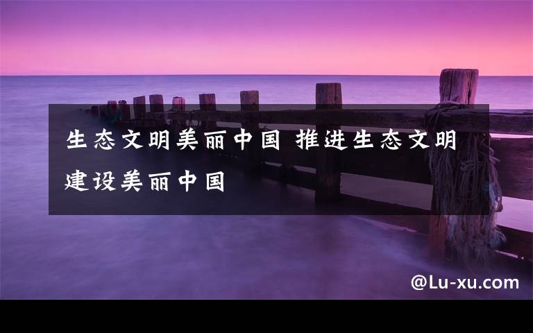 生态文明美丽中国 推进生态文明建设美丽中国