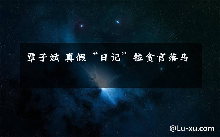 覃子斌 真假“日记”拉贪官落马