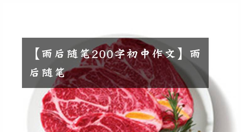 【雨后随笔200字初中作文】雨后随笔