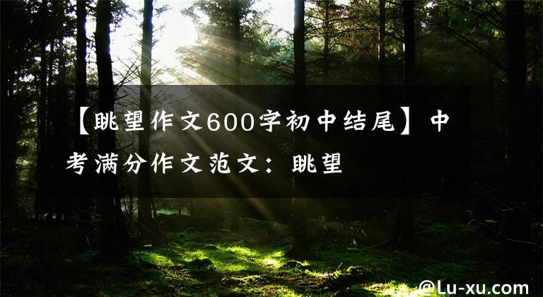 【眺望作文600字初中结尾】中考满分作文范文：眺望