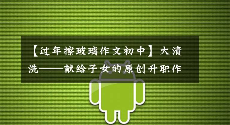 【过年擦玻璃作文初中】大清洗——献给子女的原创升职作文