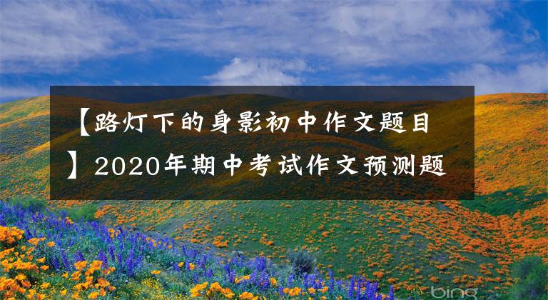 【路灯下的身影初中作文题目】2020年期中考试作文预测题目及范文:感谢为我打开灯的人