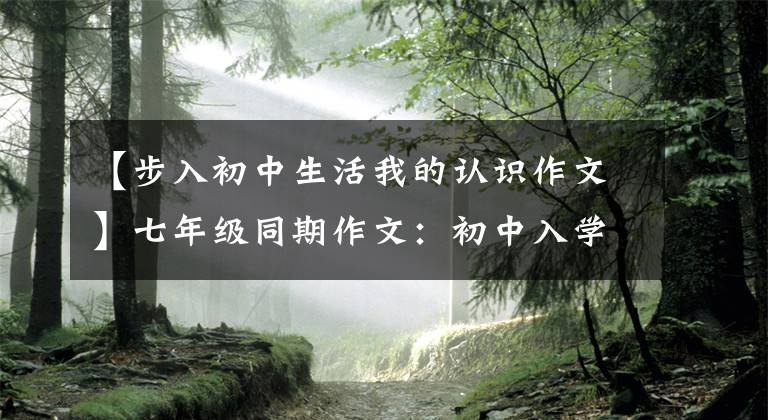 【步入初中生活我的认识作文】七年级同期作文:初中入学的第一天,真的很好