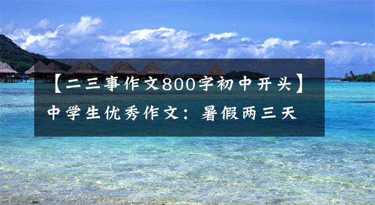 【二三事作文800字初中开头】中学生优秀作文:暑假两三天