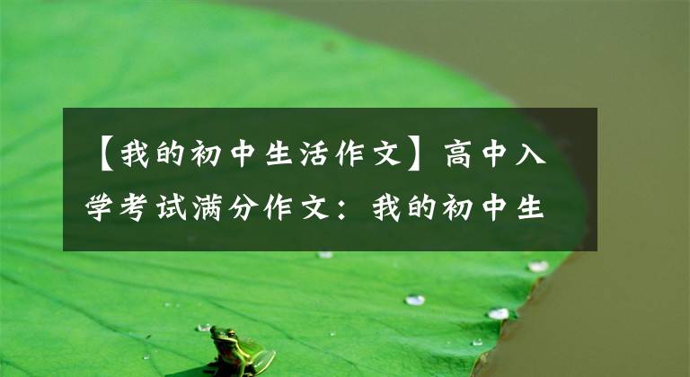 【我的初中生活作文】高中入学考试满分作文:我的初中生活(初中烦恼已经尝够了,我不想再尝了)