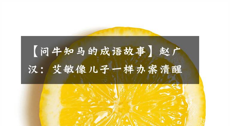 【问牛知马的成语故事】赵广汉:艾敏像儿子一样办案清醒,因为情绪太低,身体在别的地方。