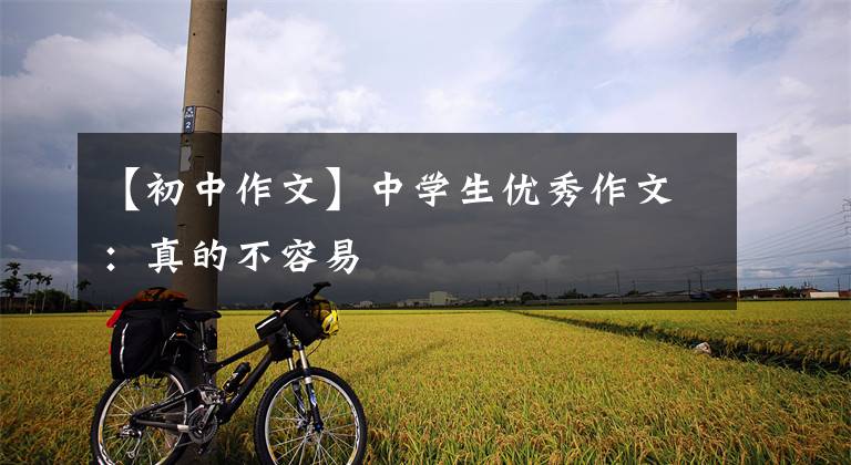 【初中作文】中学生优秀作文:真的不容易