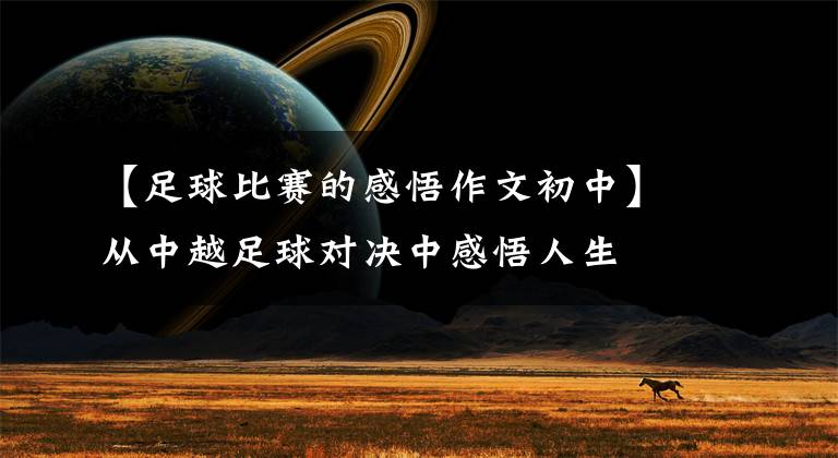 【足球比赛的感悟作文初中】从中越足球对决中感悟人生