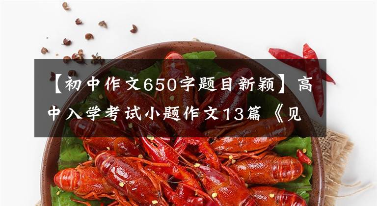 【初中作文650字题目新颖】高中入学考试小题作文13篇《见证美好》 《莫辜负他的期望》等。