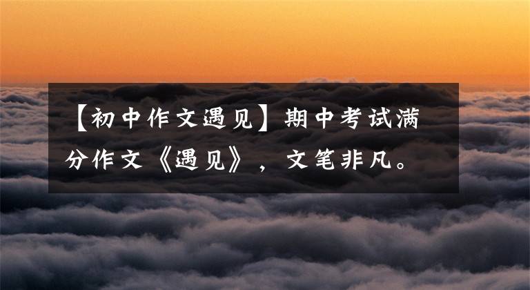 【初中作文遇见】期中考试满分作文《遇见》，文笔非凡。考生胆子太大