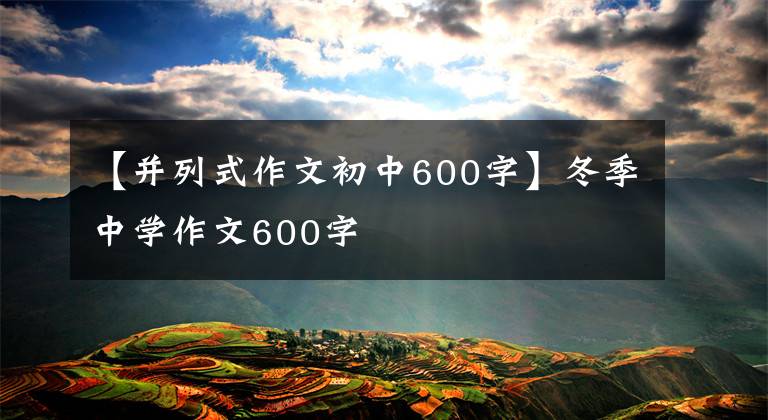 【并列式作文初中600字】冬季中学作文600字