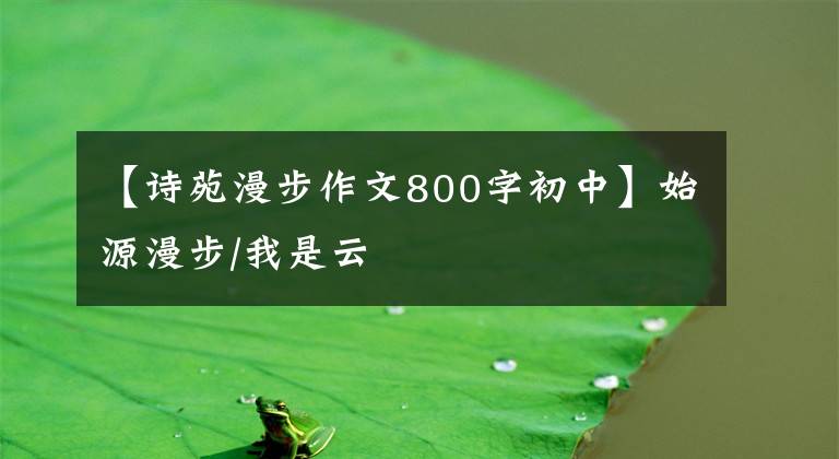 【诗苑漫步作文800字初中】始源漫步/我是云