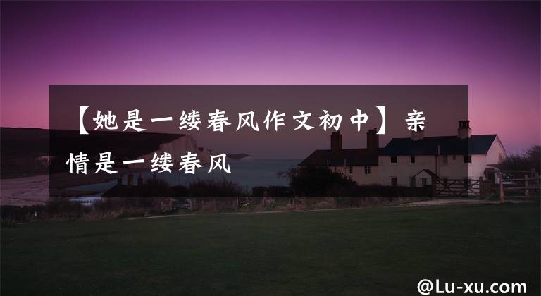 【她是一缕春风作文初中】亲情是一缕春风