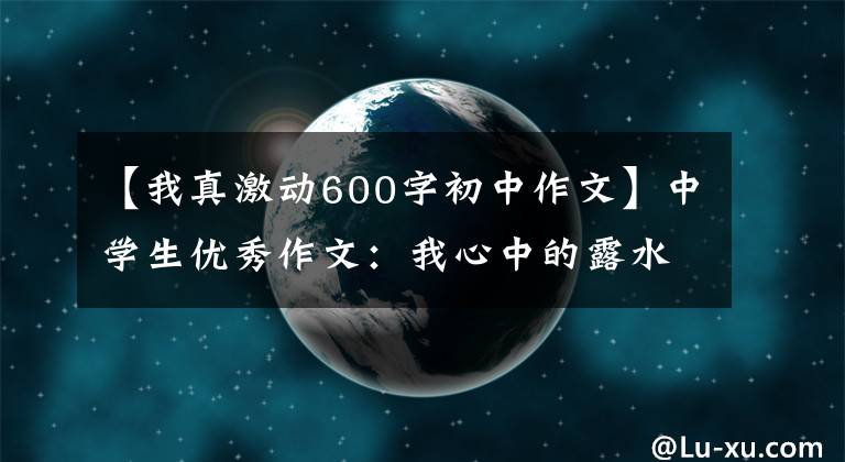 【我真激动600字初中作文】中学生优秀作文：我心中的露水(包括详细说明)