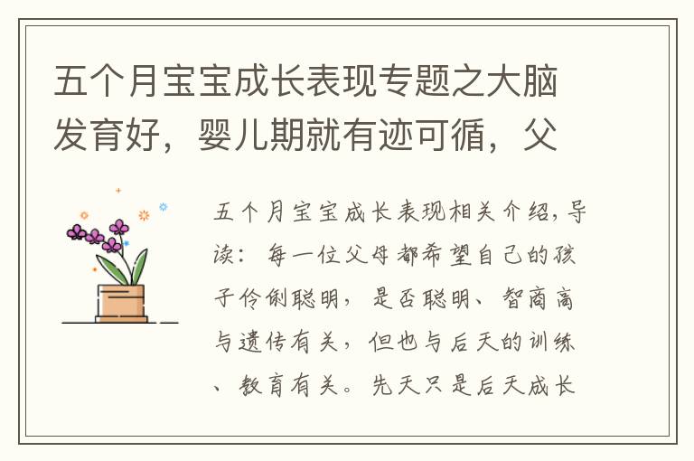 五个月宝宝成长表现专题之大脑发育好,婴儿期就有迹可循,父母留意宝宝是否有这几个反应