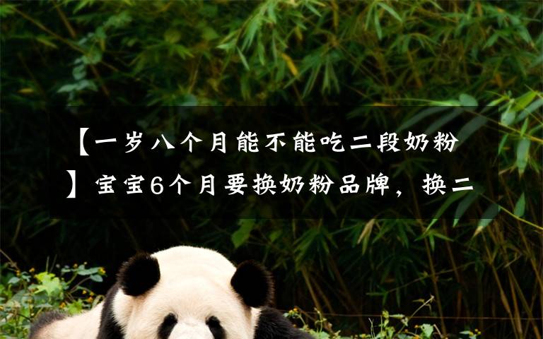 【一岁八个月能不能吃二段奶粉】宝宝6个月要换奶粉品牌,换二段?对娃身体大不利,妈妈别入坑