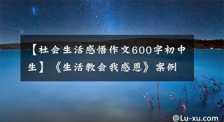 【社会生活感悟作文600字初中生】《生活教会我感恩》案例分析