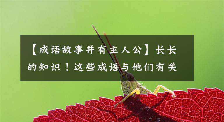 【成语故事并有主人公】长长的知识!这些成语与他们有关