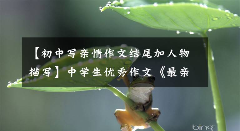 【初中写亲情作文结尾加人物描写】中学生优秀作文《最亲的人》