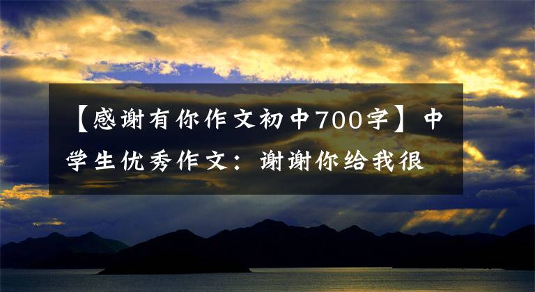 【感谢有你作文初中700字】中学生优秀作文:谢谢你给我很多。