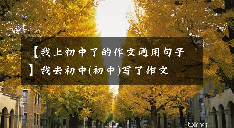 【我上初中了的作文通用句子】我去初中(初中)写了作文