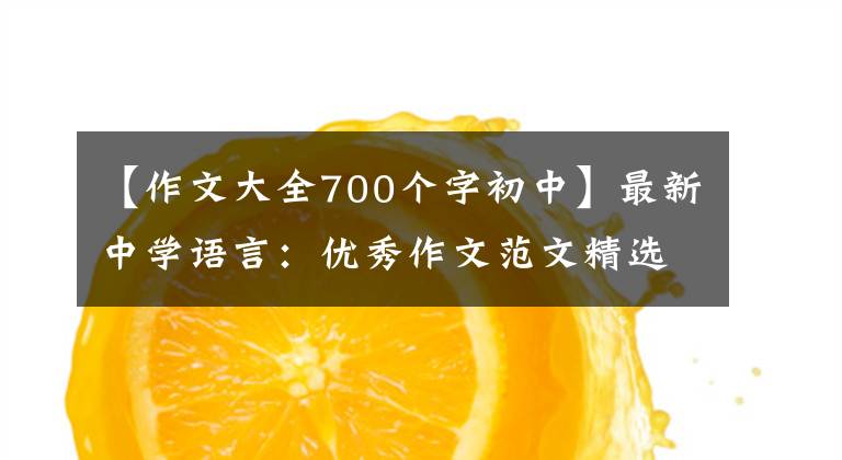 【作文大全700个字初中】最新中学语言：优秀作文范文精选20篇！包括评论，给孩子上一课