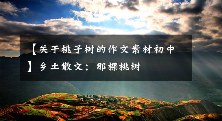 【关于桃子树的作文素材初中】乡土散文:那棵桃树