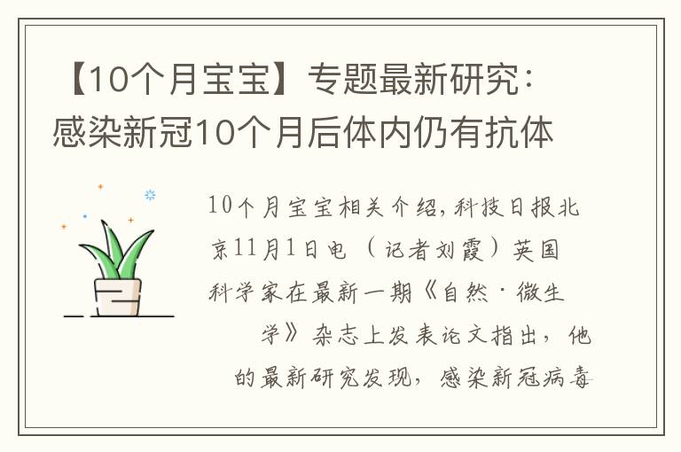 【10个月宝宝】专题最新研究:感染新冠10个月后体内仍有抗体
