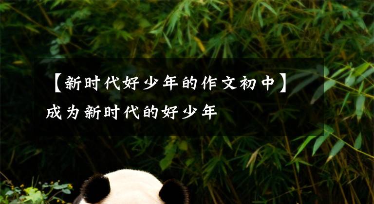 【新时代好少年的作文初中】成为新时代的好少年