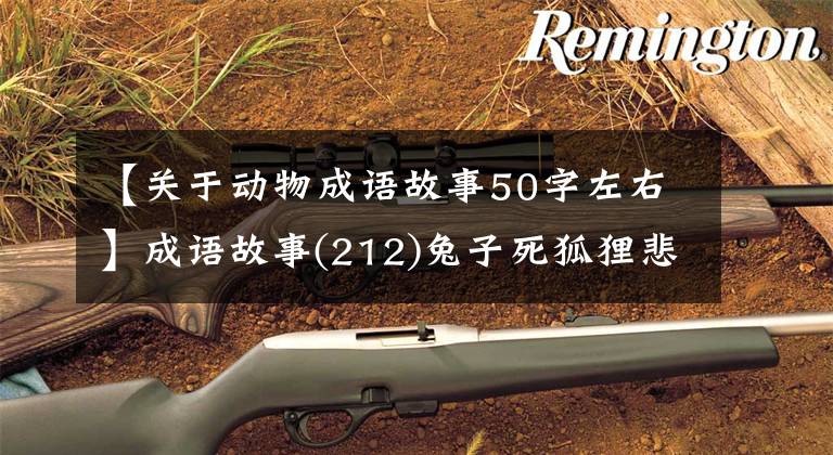 【关于动物成语故事50字左右】成语故事(212)兔子死狐狸悲伤