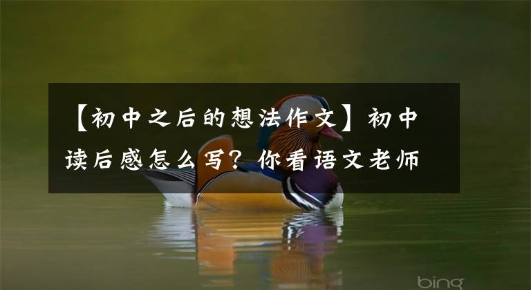 【初中之后的想法作文】初中读后感怎么写?你看语文老师给你写了一篇满分范文