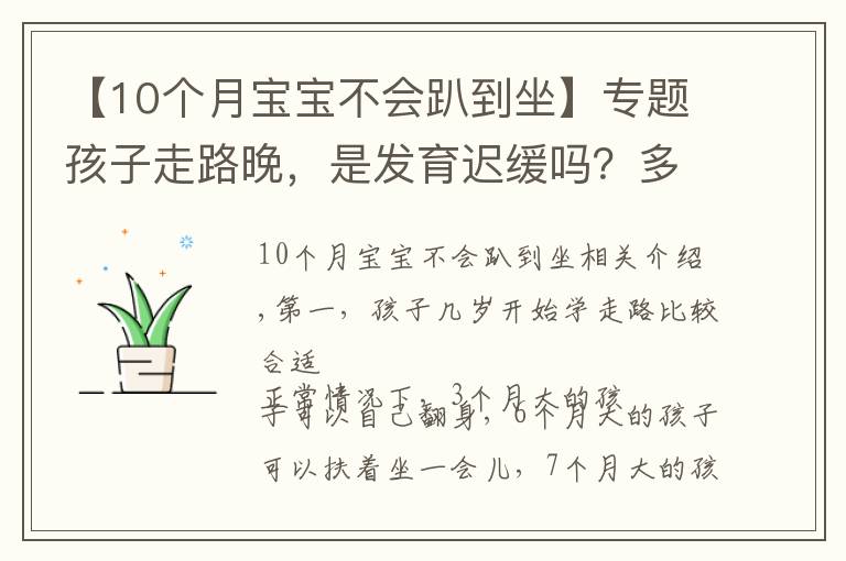 【10个月宝宝不会趴到坐】专题孩子走路晚,是发育迟缓吗?多大走路才算正常?