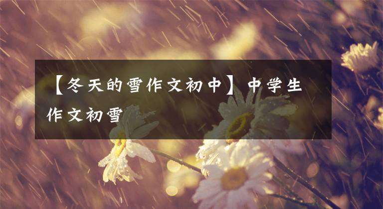 【冬天的雪作文初中】中学生作文初雪