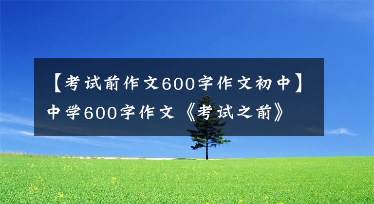 【考试前作文600字作文初中】中学600字作文《考试之前》